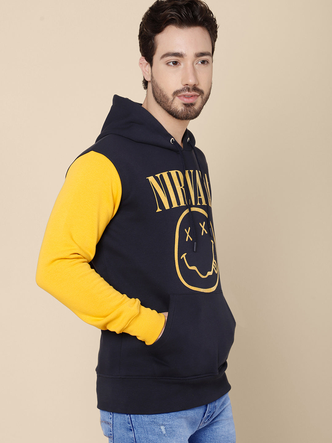 Nirvana Navy Hoodie For Men