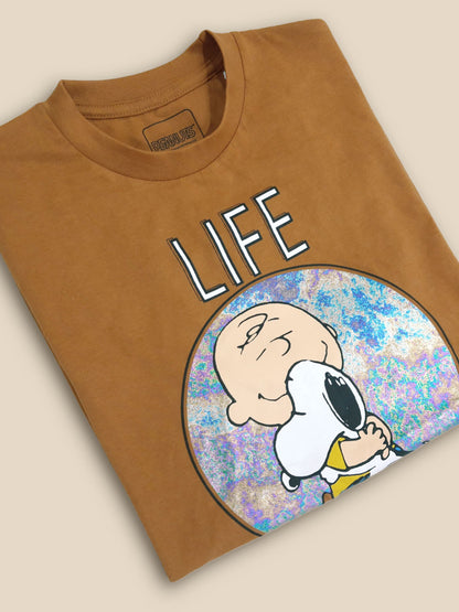 Peanuts Brown Tshirt For Men