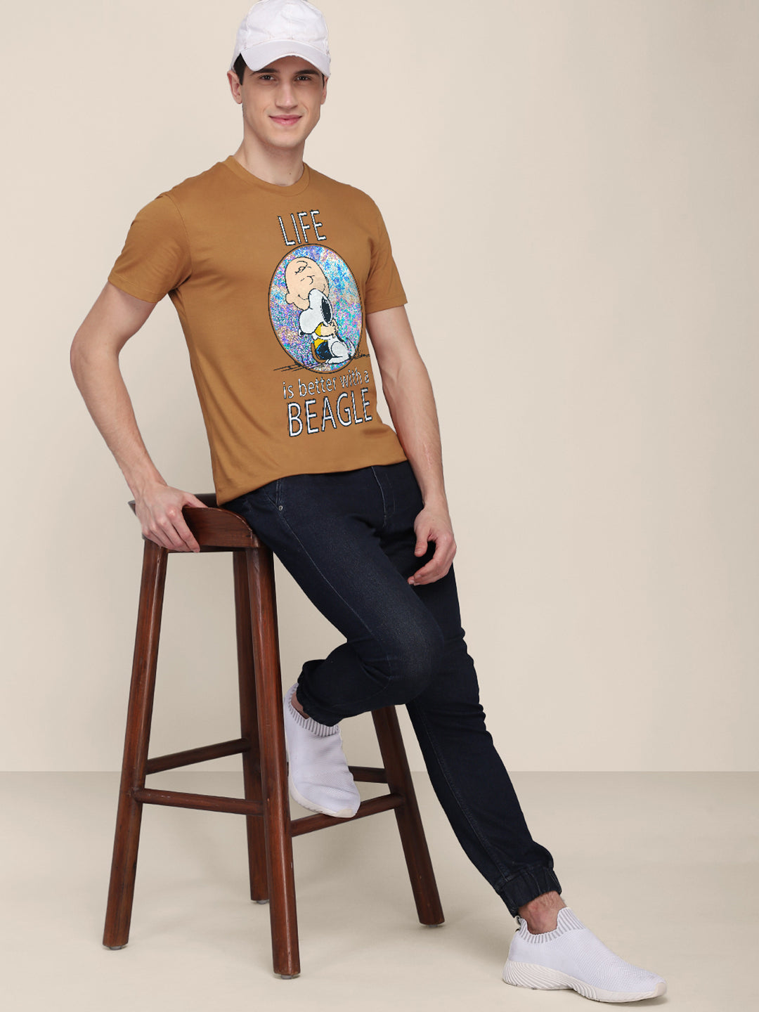 Peanuts Brown Tshirt For Men