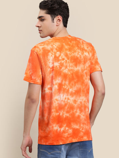 Dragon Ball Z Tie Dye Orange Tshirt For Men