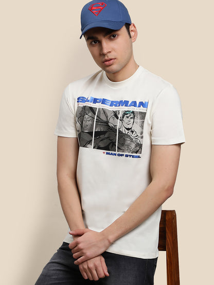 Superman Off-White Tshirt For Men