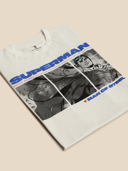 Superman Off-White Tshirt For Men