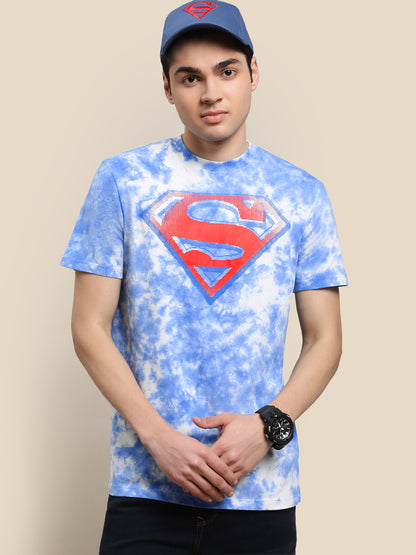 Superman Blue Tie Dye Tshirt For Men