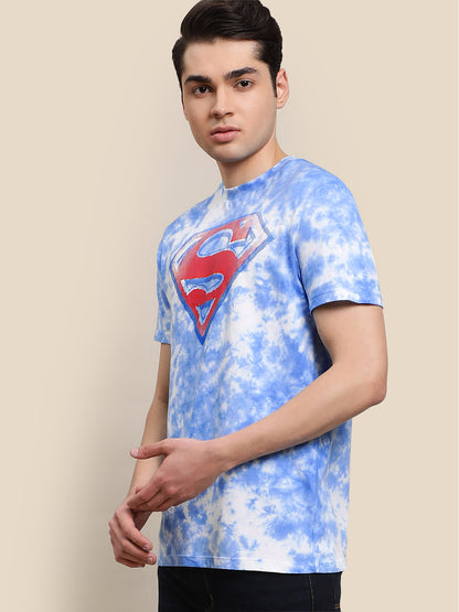 Superman Blue Tie Dye Tshirt For Men