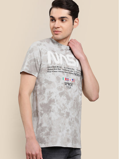 NASA Grey Tie Dye Tshirt For Men