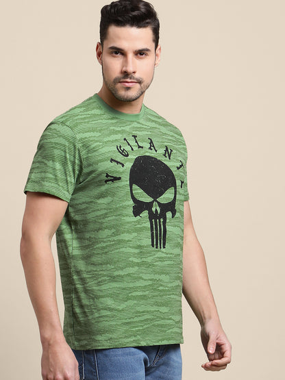 Punisher Green Tshirt For Men