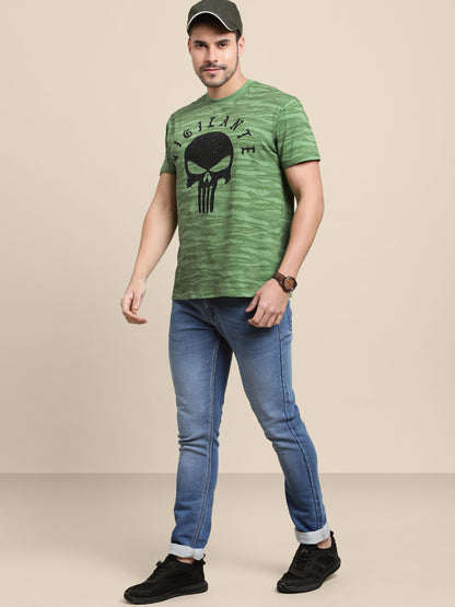 Punisher Green Tshirt For Men