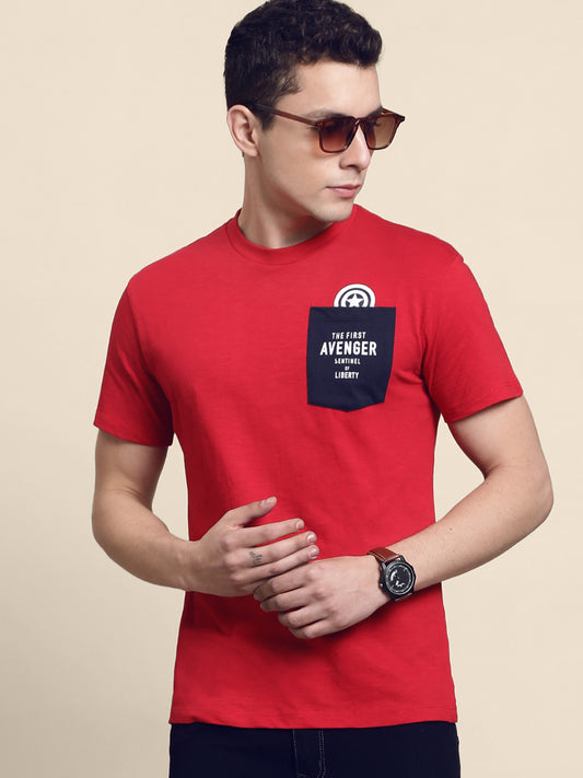 Captain America Red Tshirt For Men