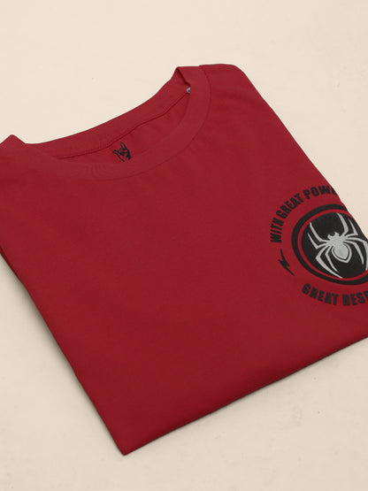 Spiderman Red Tshirt For Men