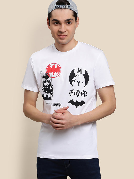 Batman White Tshirt For Men