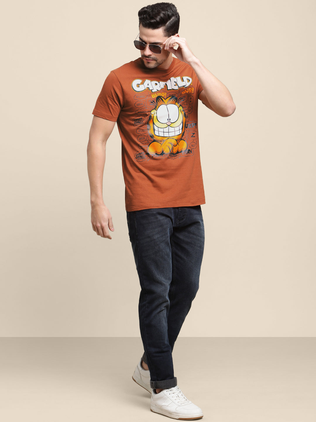 Garfield Brown Tshirt For Men