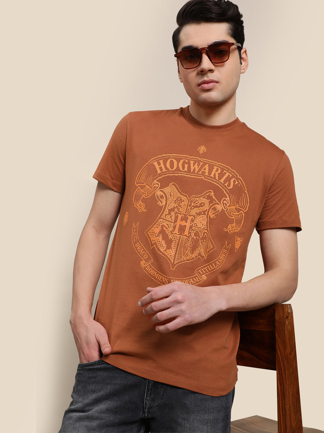 Harry Potter Brown Tshirt For Men