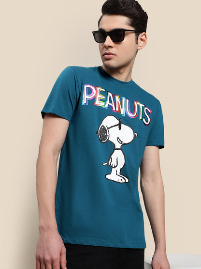 Peanuts Blue Tshirt For Men