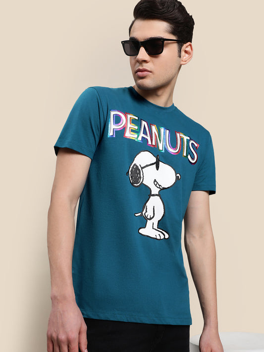 Peanuts Blue Tshirt For Men