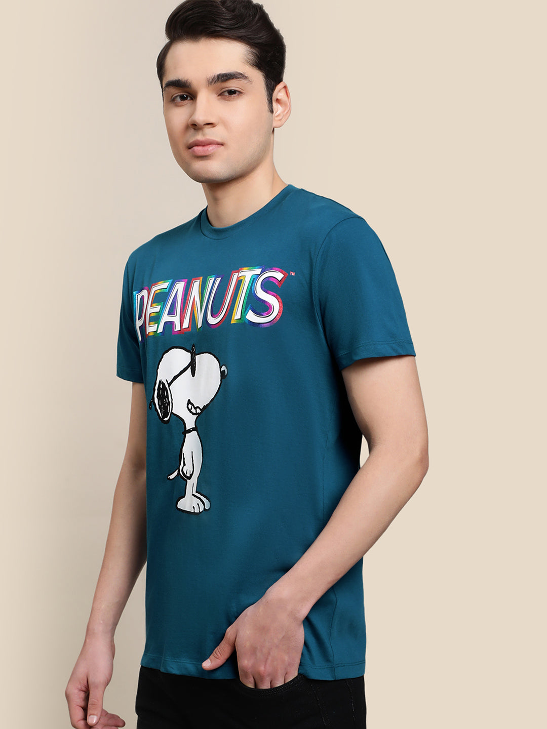 Peanuts Blue Tshirt For Men