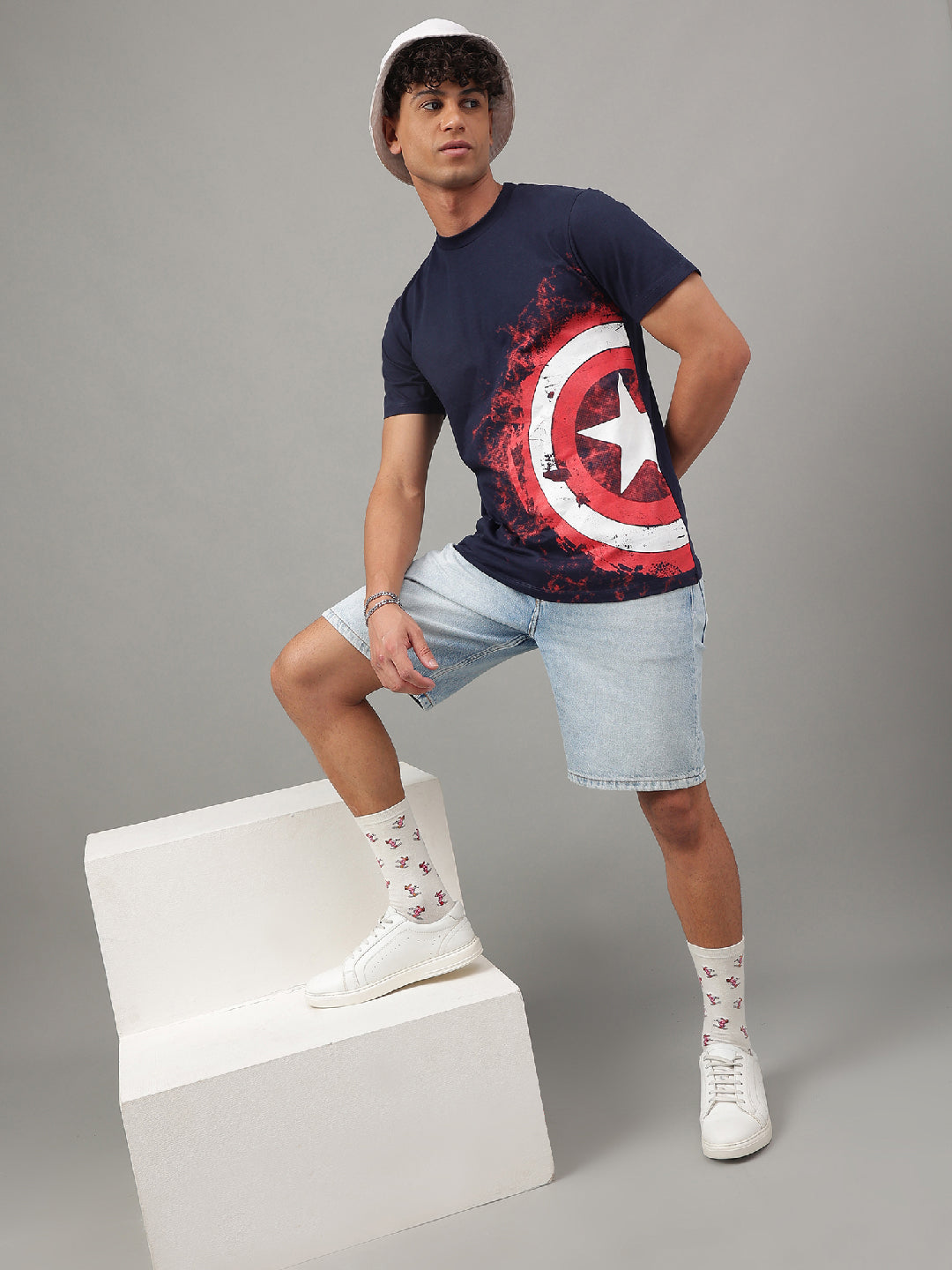 Captain America Blue Tshirt For Men