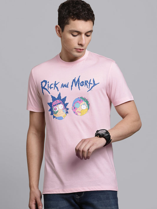 Rick and Morty Pink Tshirt For Men