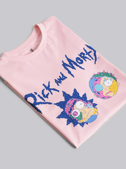 Rick and Morty Pink Tshirt For Men