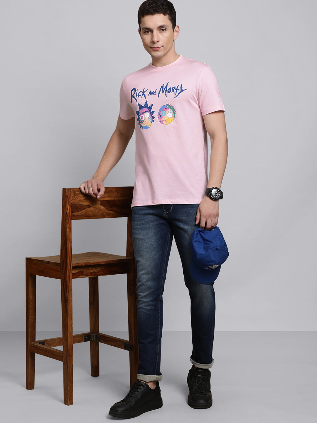 Rick and Morty Pink Tshirt For Men