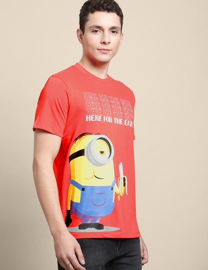 Minions Red Tshirt For Men