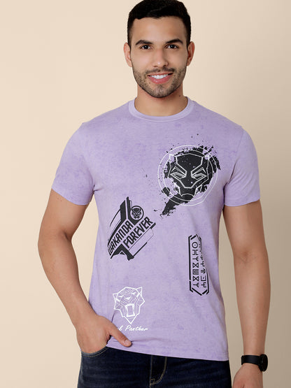 Black Panther Purple Tshirt For Men