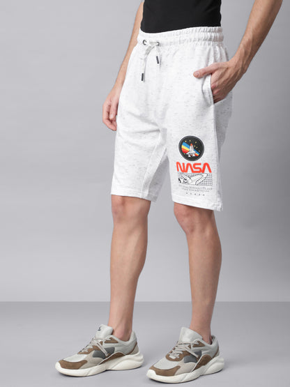 NASA White Shorts For Men