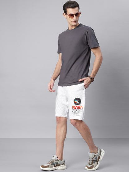 NASA White Shorts For Men