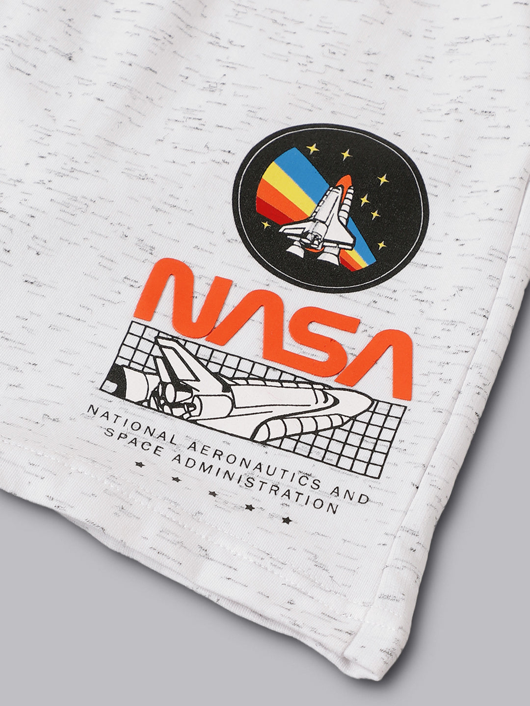 NASA White Shorts For Men