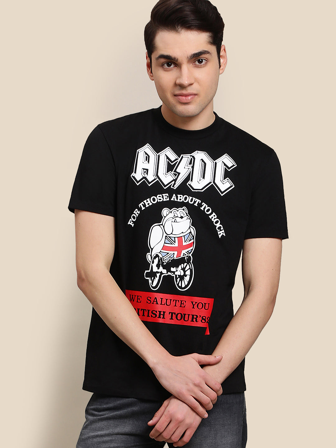 AC/DC Black Tshirt For Men