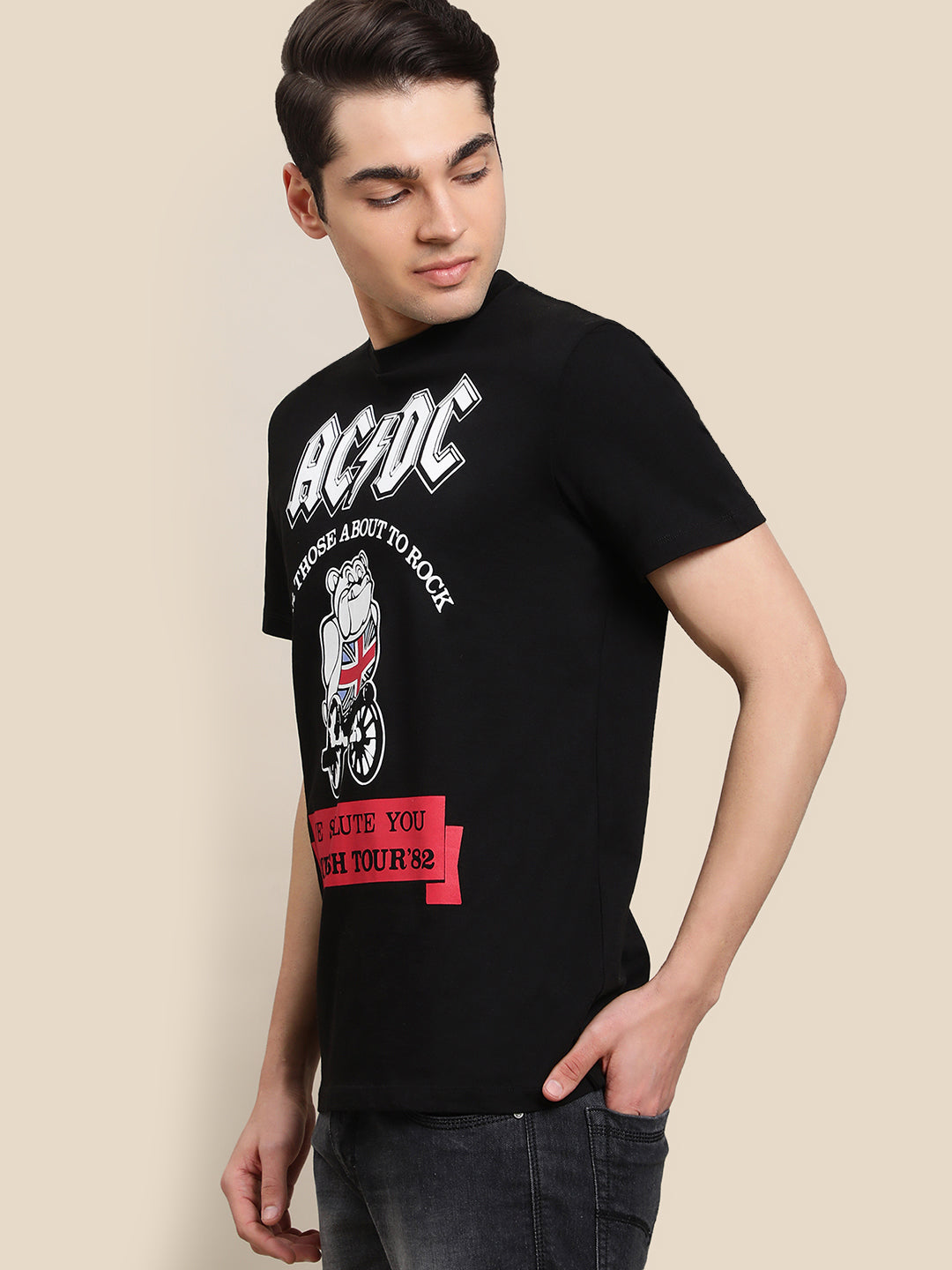 AC/DC Black Tshirt For Men