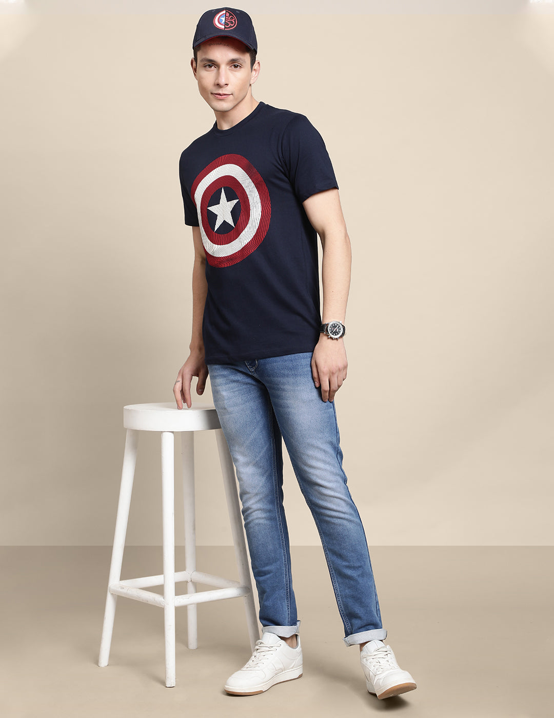 Captain America Blue Tshirt For Men