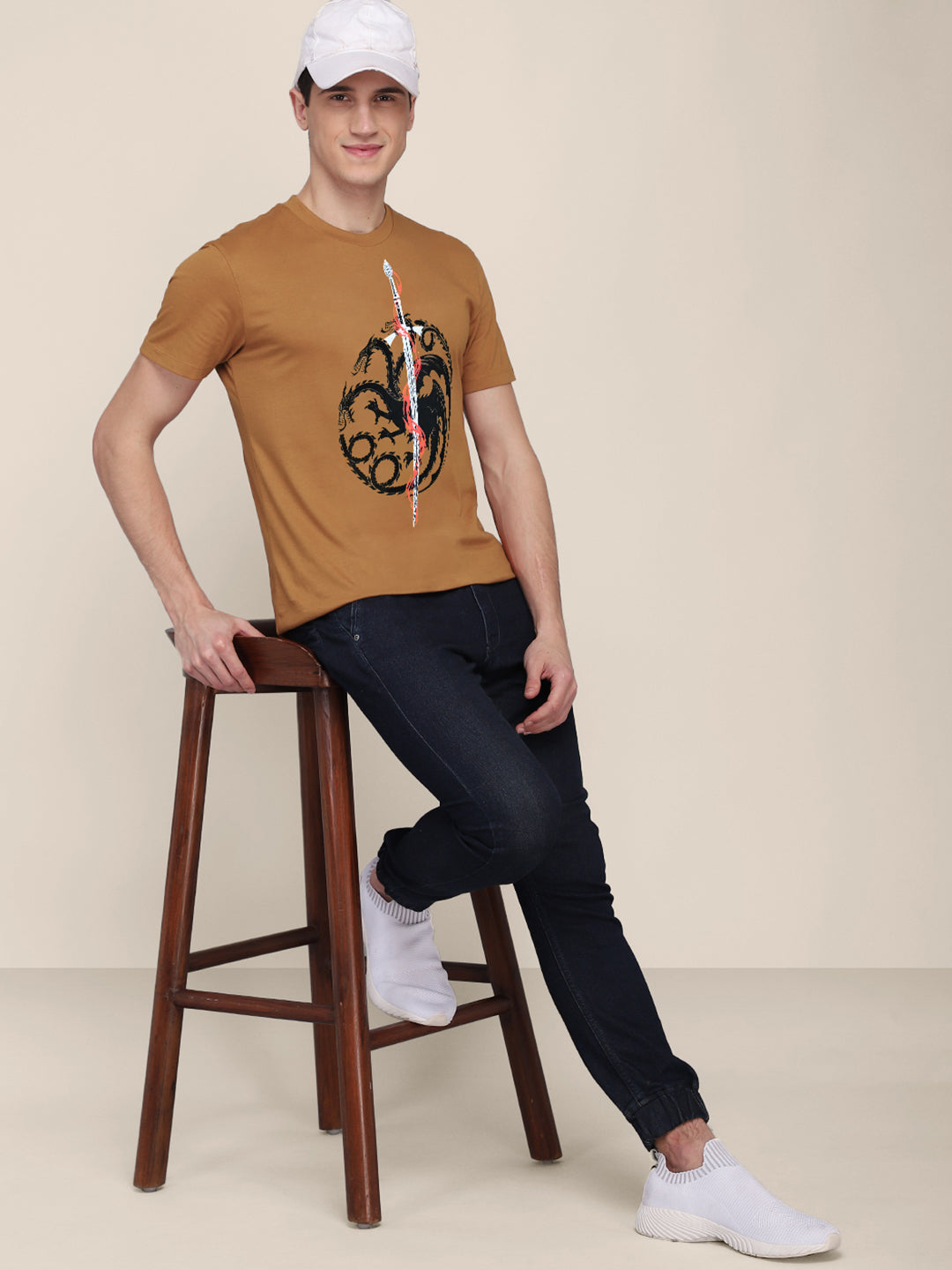 House of the Dragon Brown Tshirt For Men