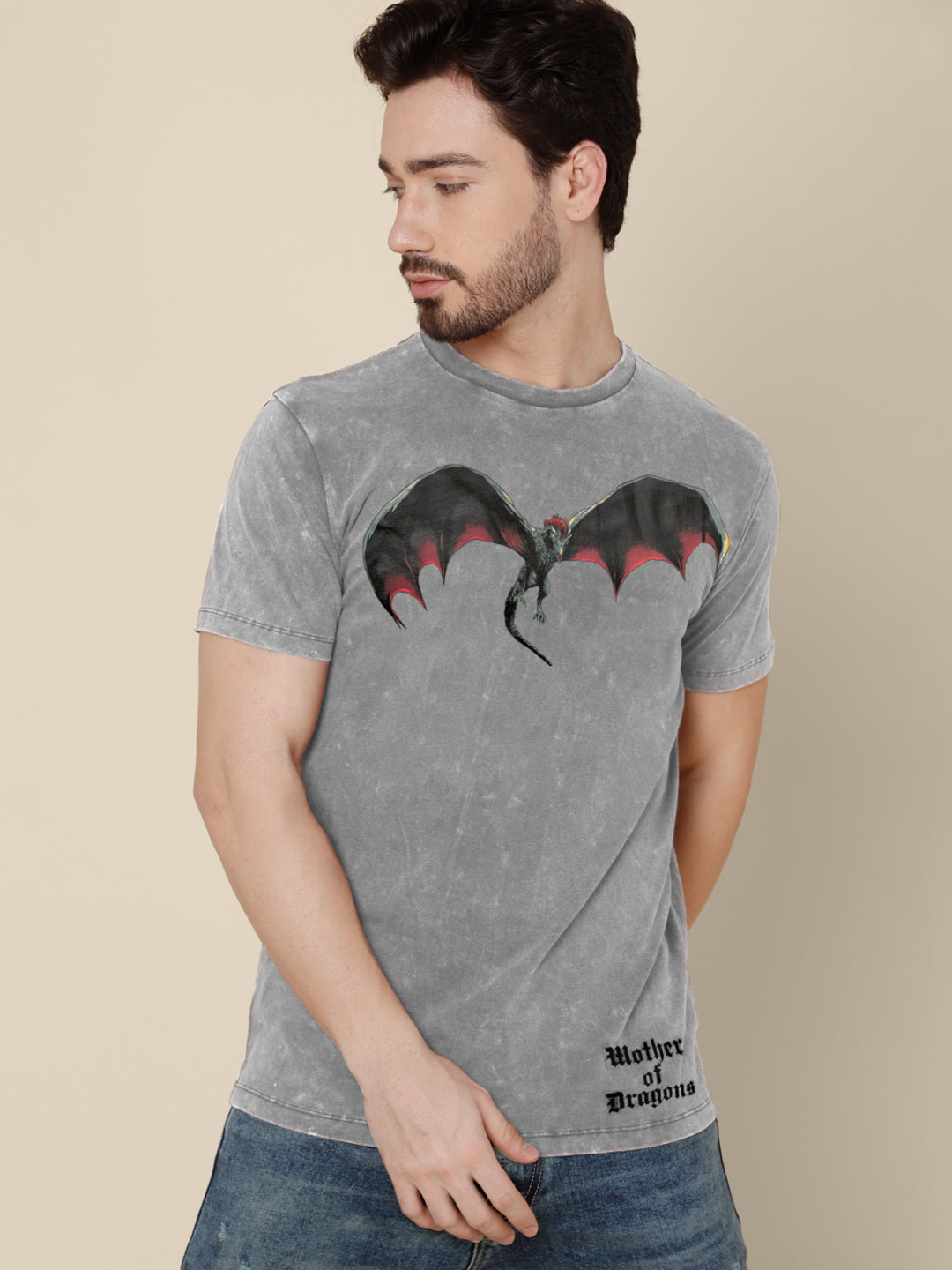 House of the Dragon Grey Tshirt For Men