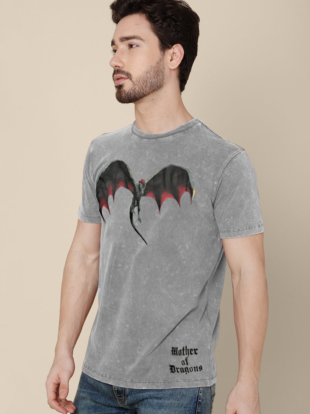 House of the Dragon Grey Tshirt For Men