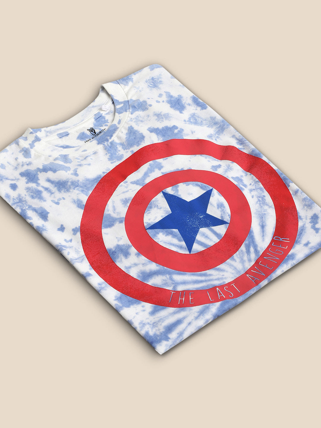 Captain America Blue Tie Dye Tshirt For Men