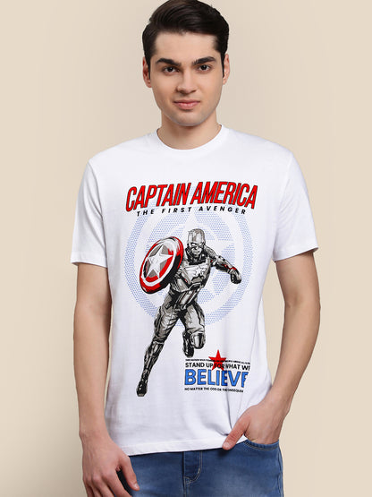 Captain America White Tshirt For Men