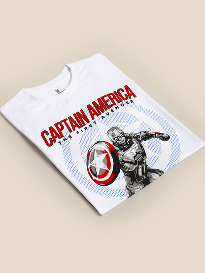 Captain America White Tshirt For Men