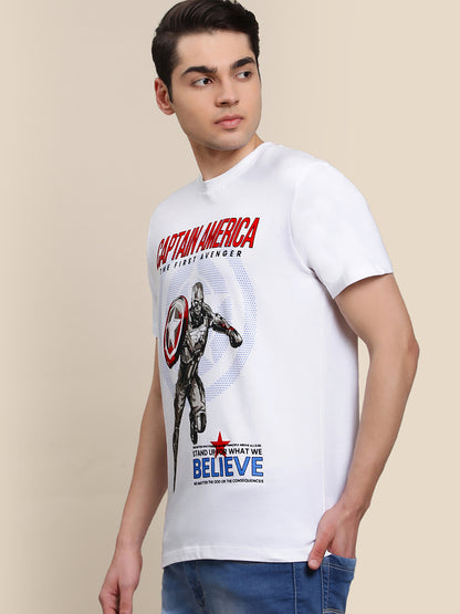 Captain America White Tshirt For Men