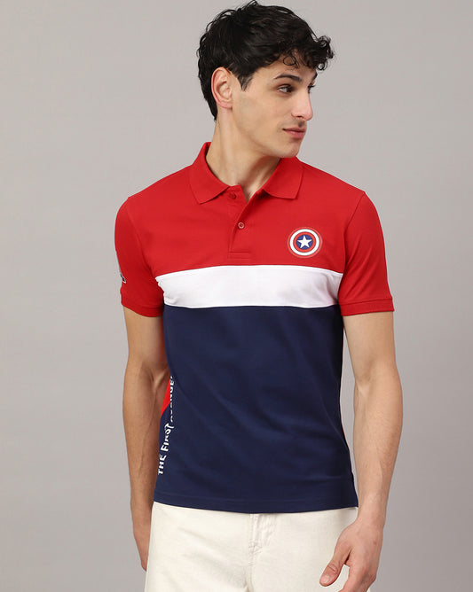 Captain America Regular Fit Polo T-Shirt For Men