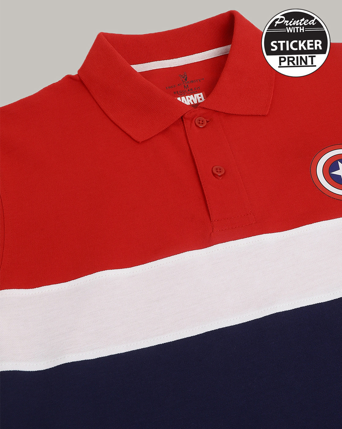 Captain America Regular Fit Polo T-Shirt For Men