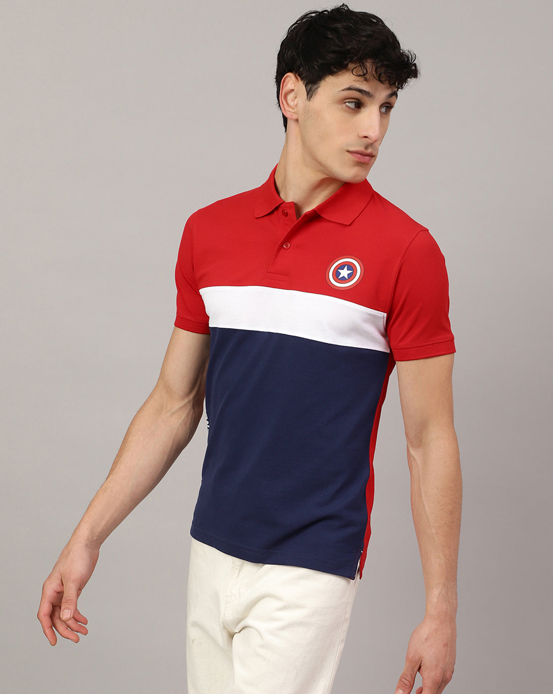 Captain America Regular Fit Polo T-Shirt For Men