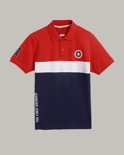 Captain America Regular Fit Polo T-Shirt For Men