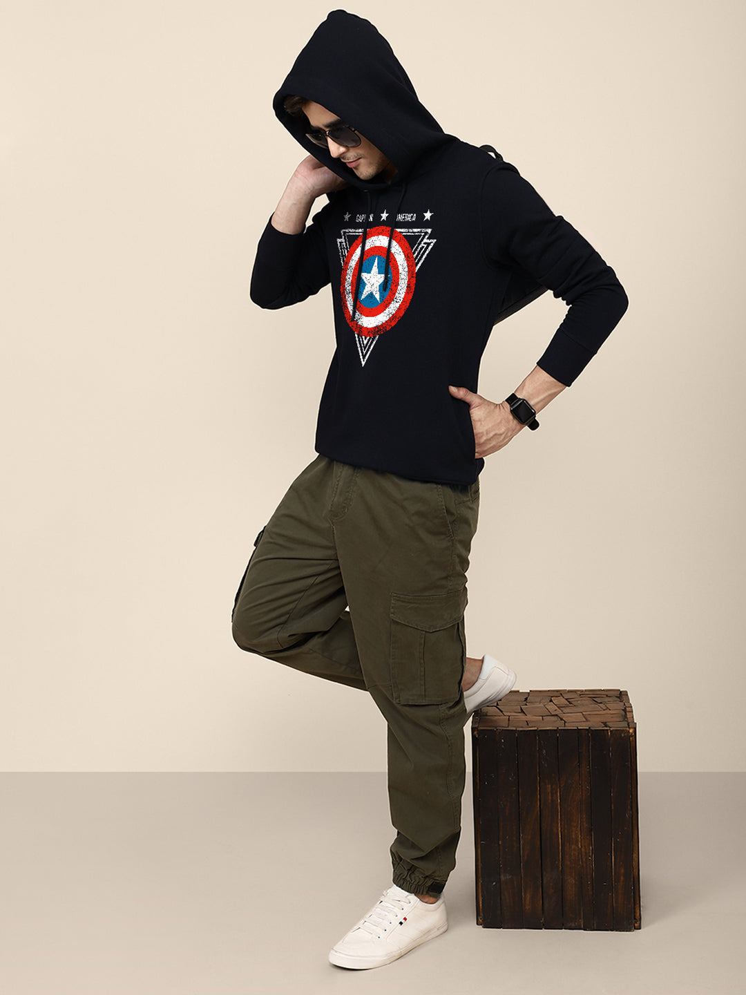 Captain America Blue Hoodie For Men