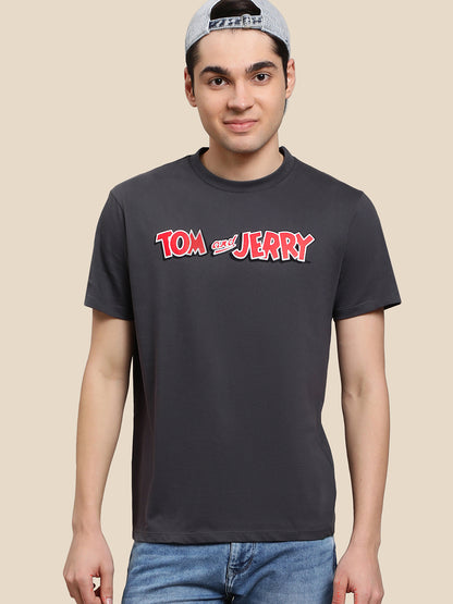 Tom & Jerry Grey Tshirt For Men