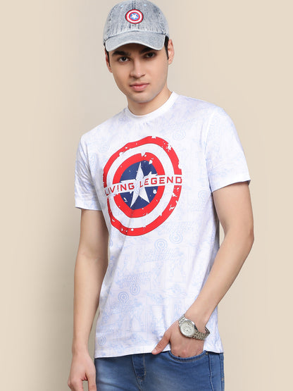 Captain America Regular Fit Tshirt For Men