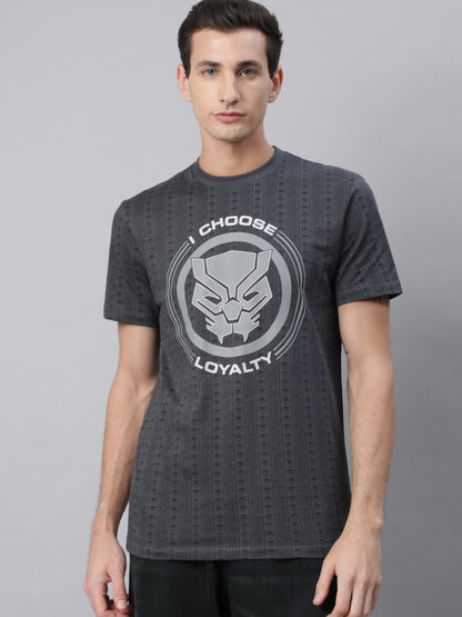 Black Panther Grey Tshirt For Men