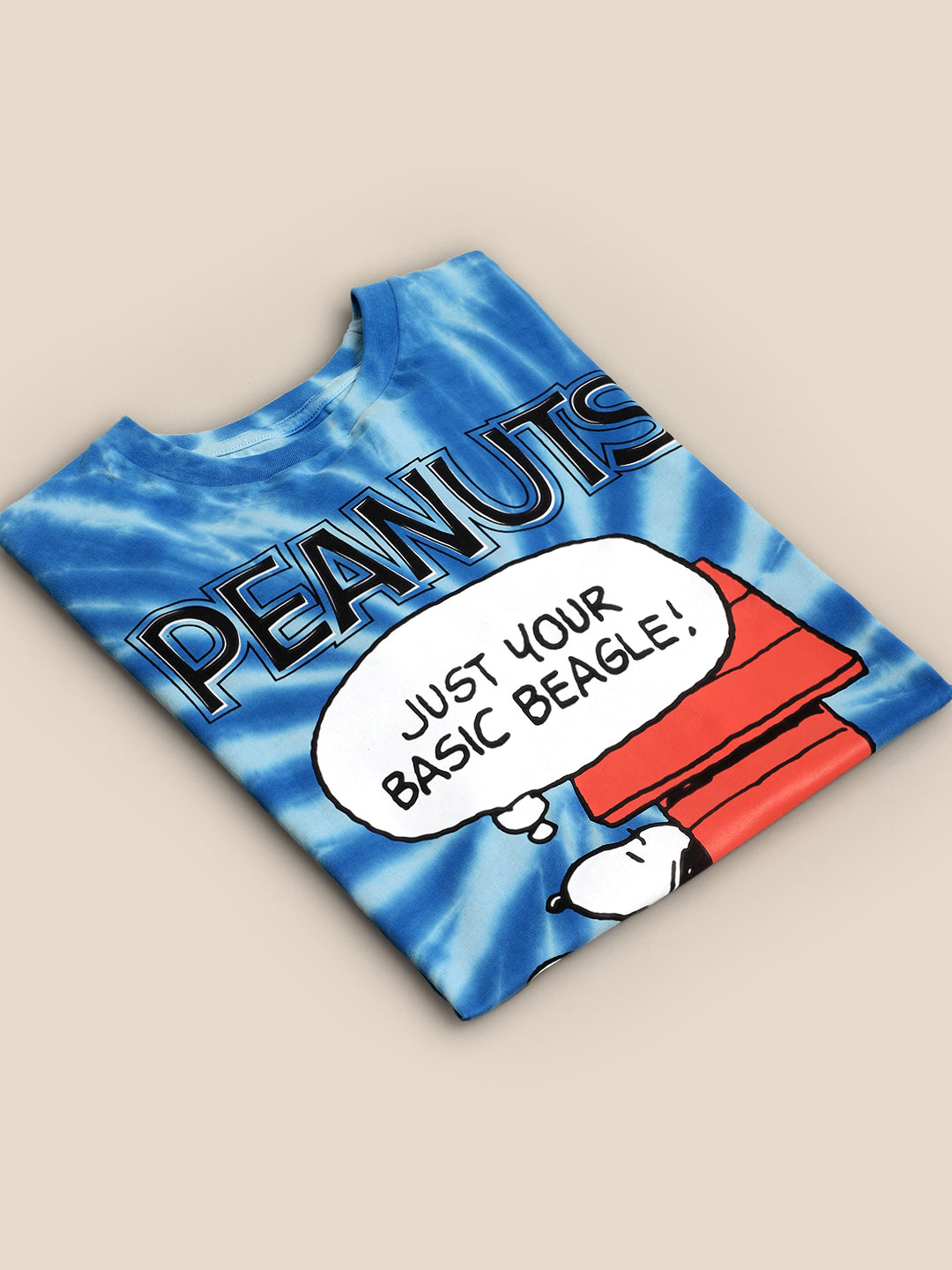 Peanuts Blue Tie Dye Tshirt For Men