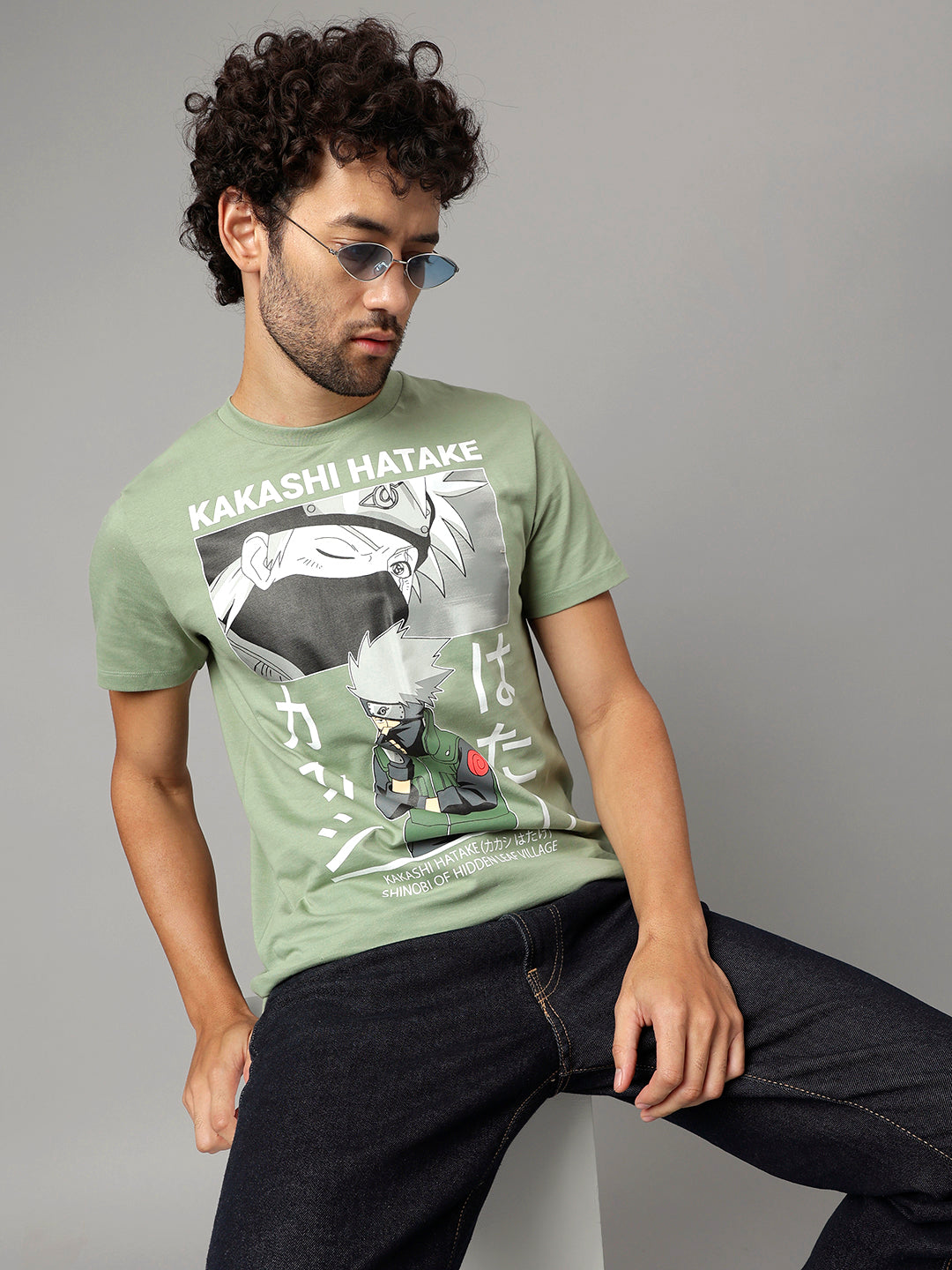 Naruto Green Tshirt For Men