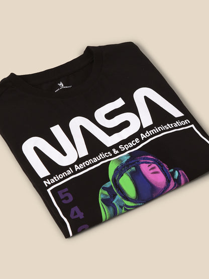 NASA Oversized Black Tshirt For Men