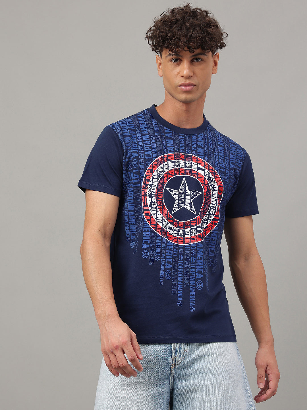 Captain America Blue Tshirt For Men